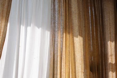 Linen curtains